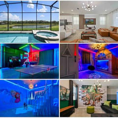 8950CBD · Amazing 9BR Lakeview Villa in Solara with Pool/Spa