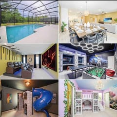 2458RD · Brand New 12BR Disney Mansion/Pool/Spa/Game Room